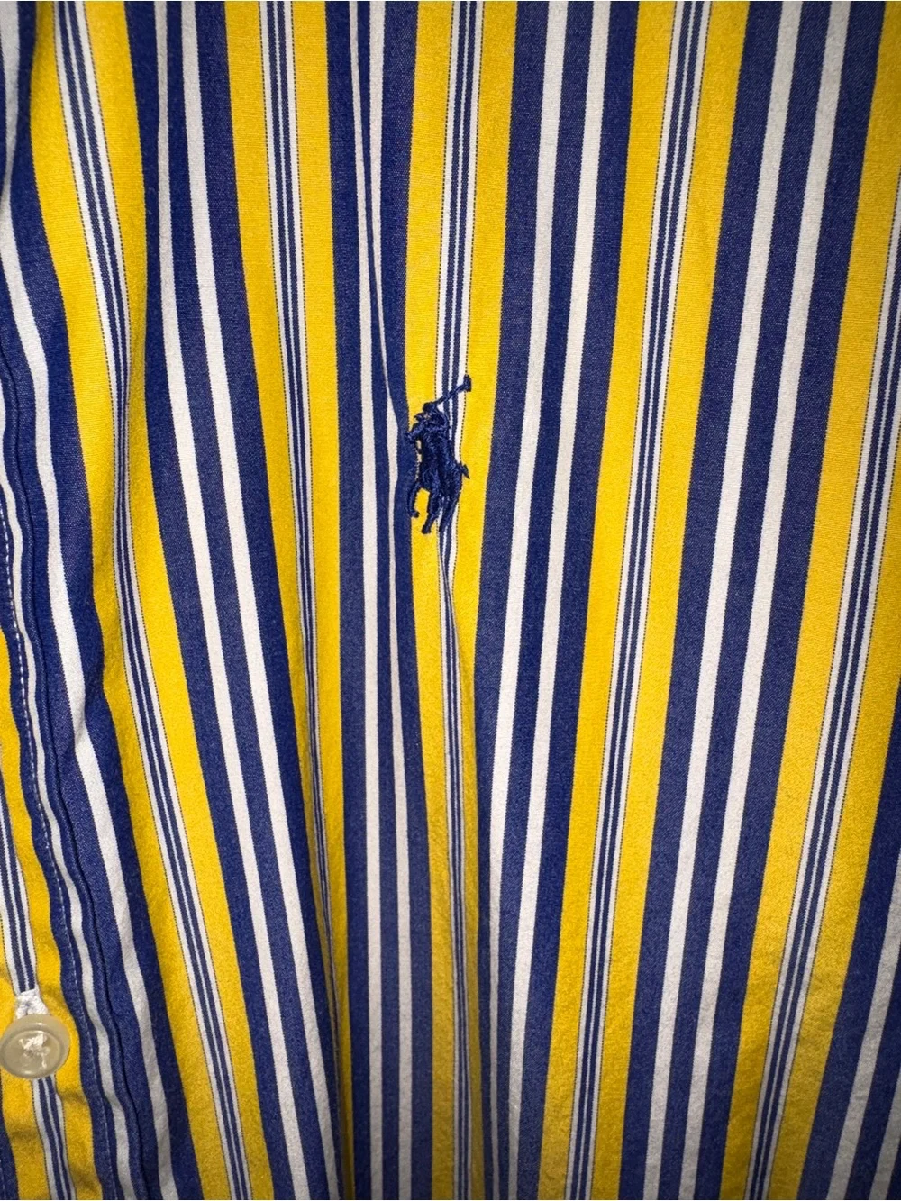 Ralph Lauren striped button down shirt boy's L 16/18 EUC LN